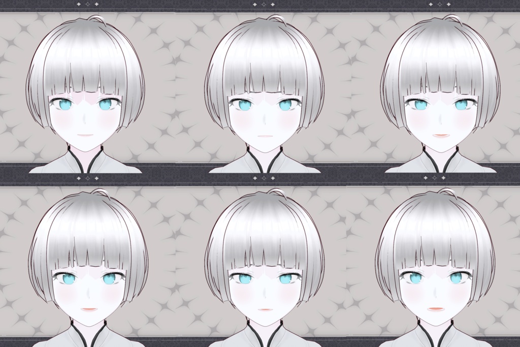【Vroid&VRM対応】和風白ガール「シロル」 アバター素体