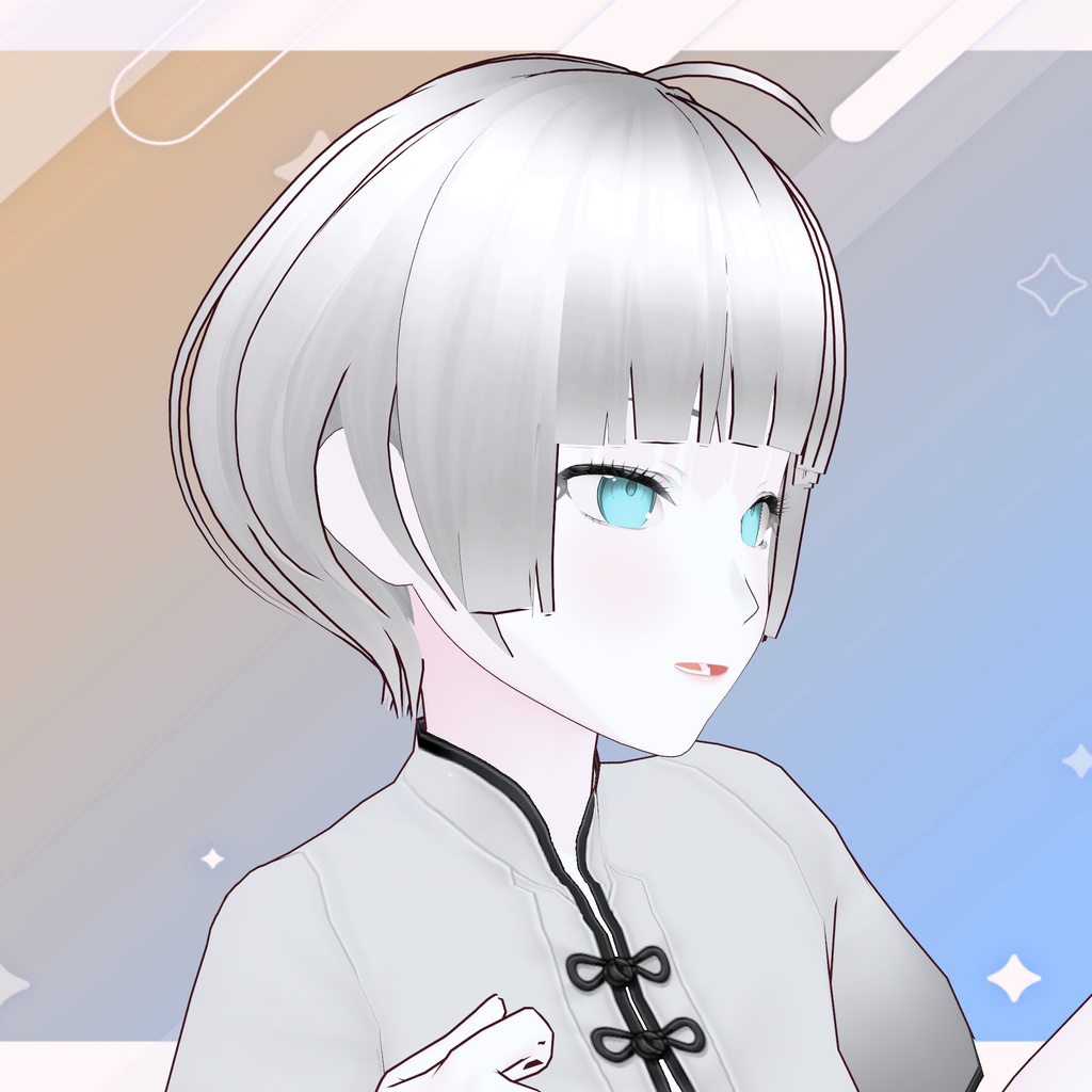 オリジナルアバター 和風白ガール「シロル」 アバター素体【Vroid&VRM対応】
