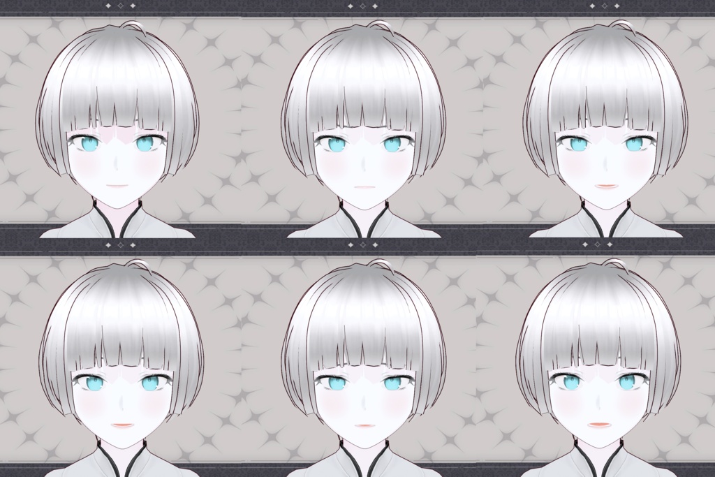 オリジナルアバター 和風白ガール「シロル」 アバター素体【Vroid&VRM対応】