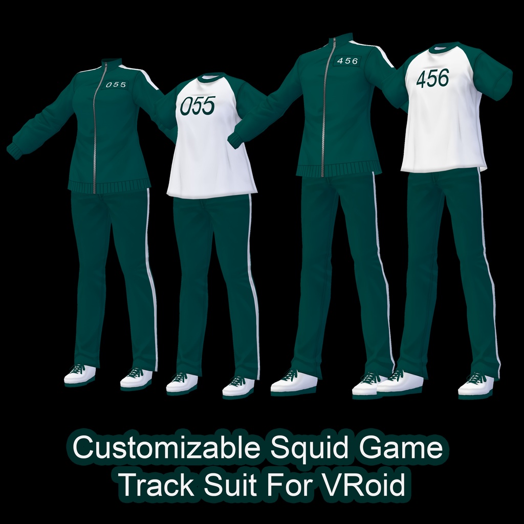 Customizable Squid Game Track Suit Set [VRoid Texture]