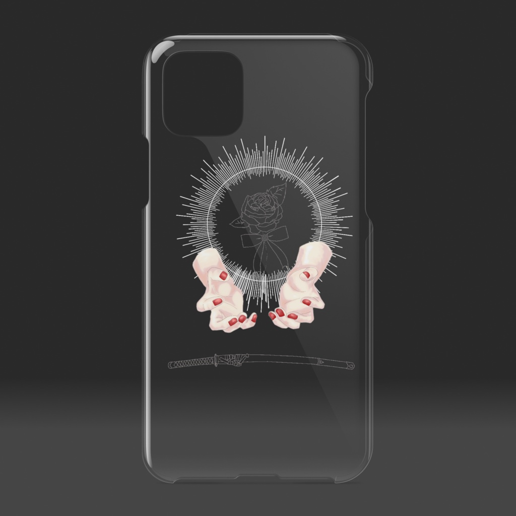 iPhoneクリアケース薔薇