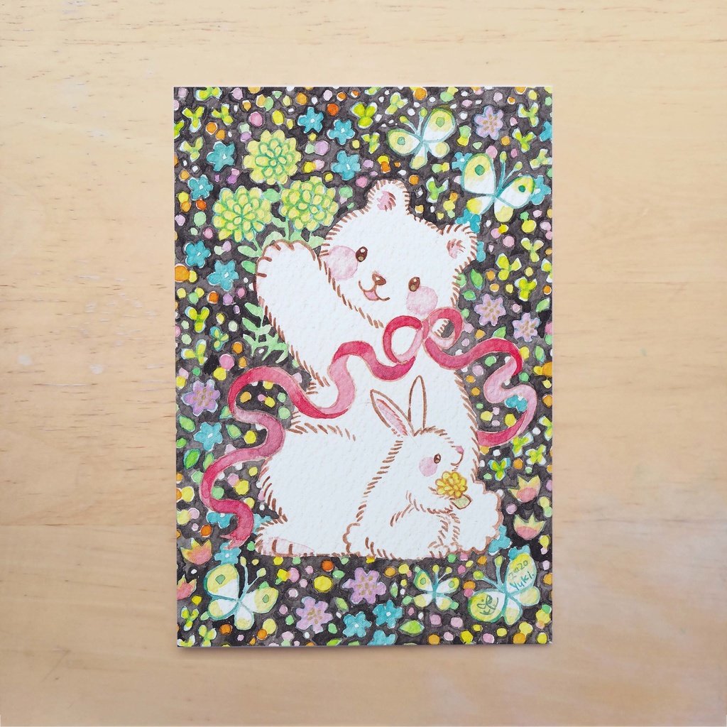 白熊さんと花束