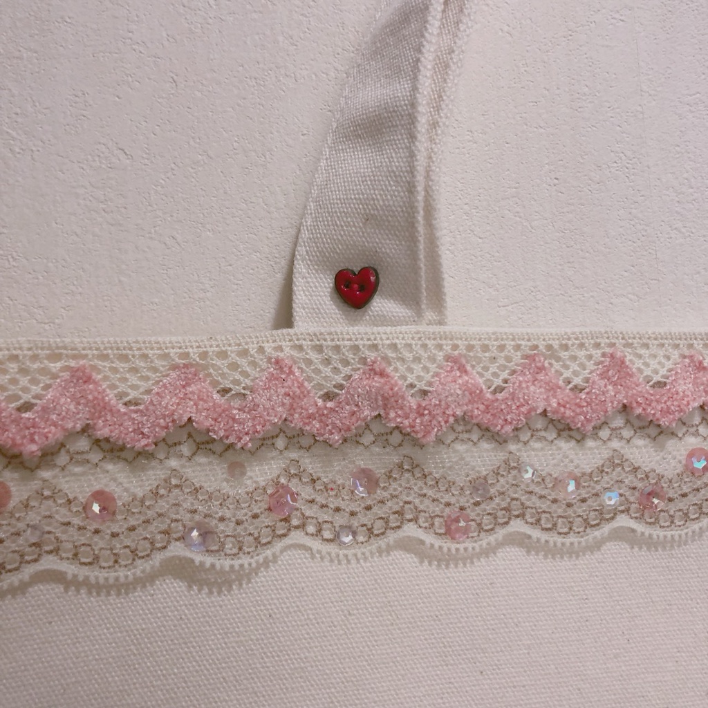 まろぱんリメイクトート"いちごのショートケーキ"