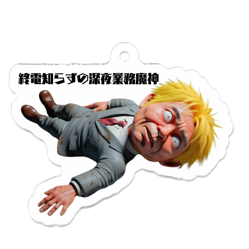 終電知らずの深夜業務魔神-アクリルキーホルダー