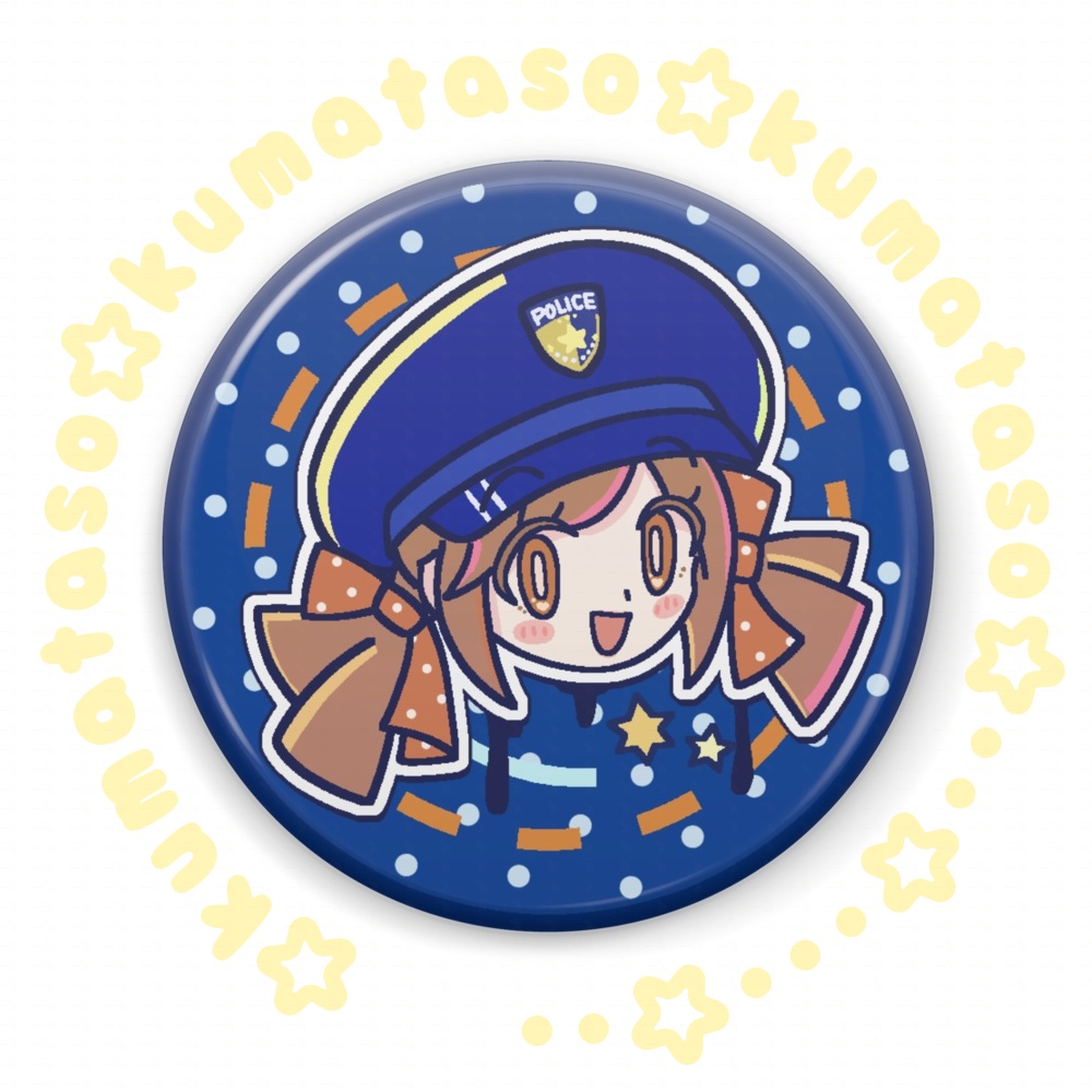 cartoon police girl ☆缶バッジ57mm