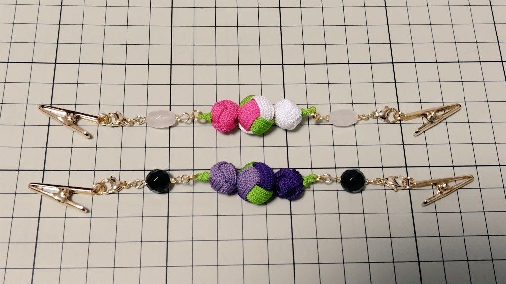 避邪鈴結びの羽織紐クリップ(春・桜🌸)