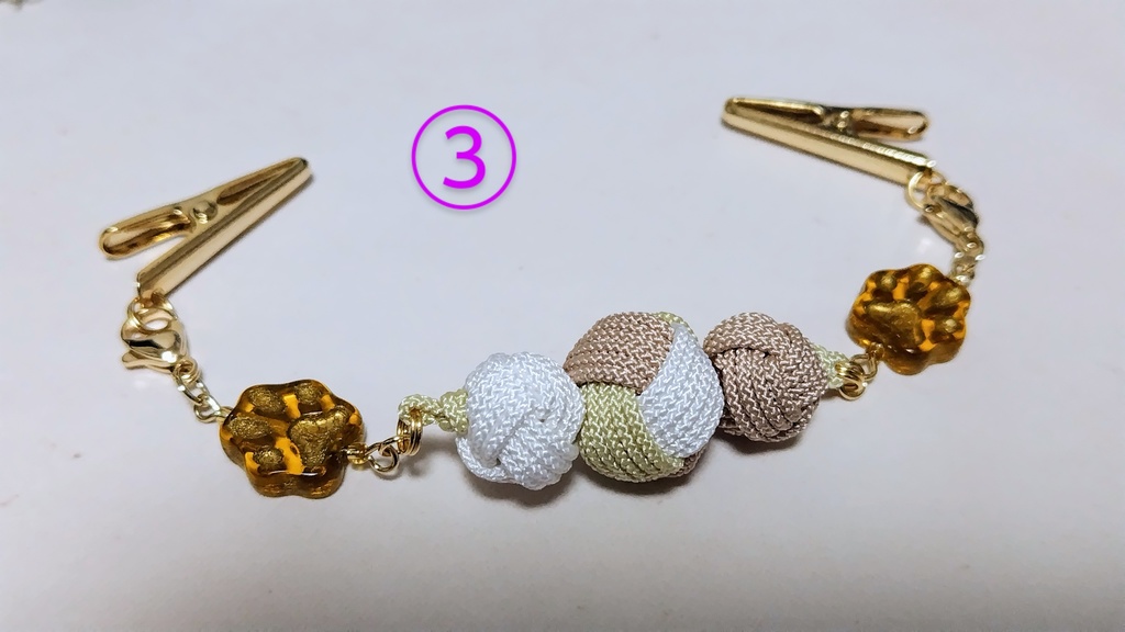 避邪鈴結びの羽織紐クリップ(ねこさん)