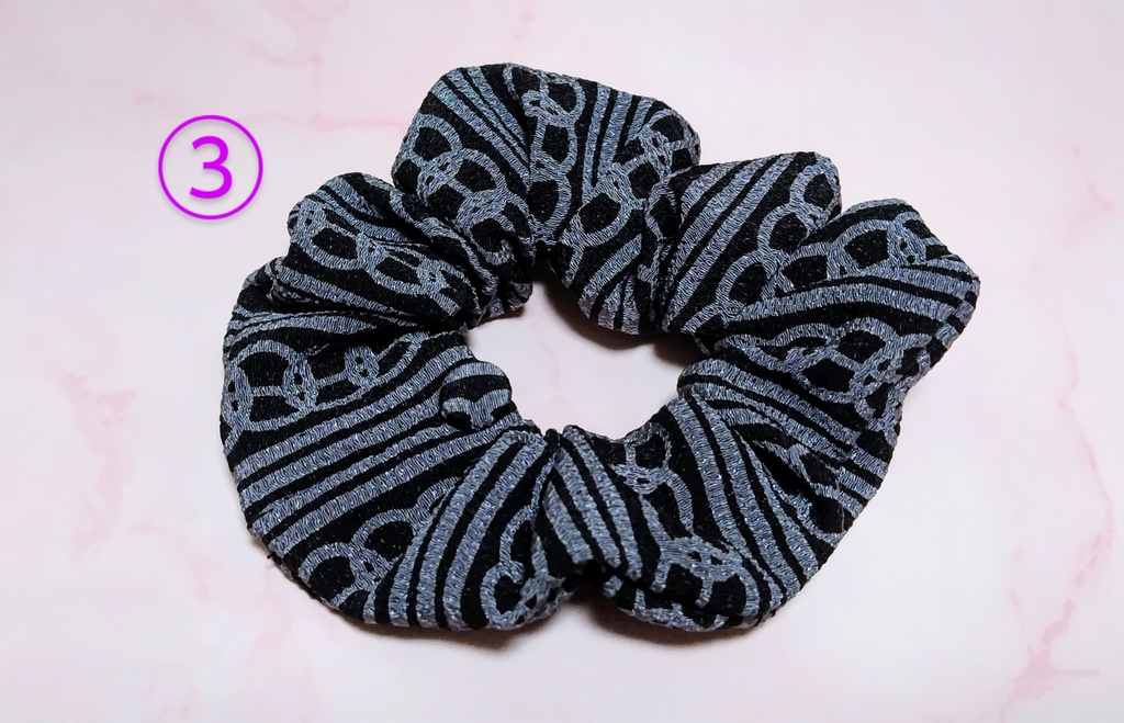 和柄ちりめんシュシュ