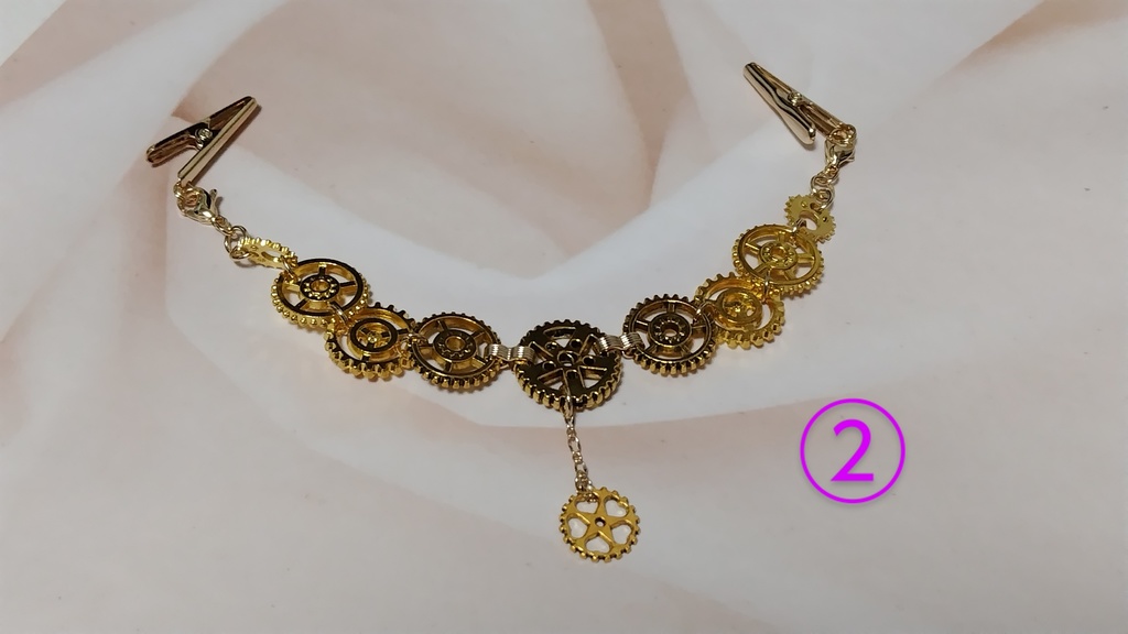 歯車の羽織紐クリップ