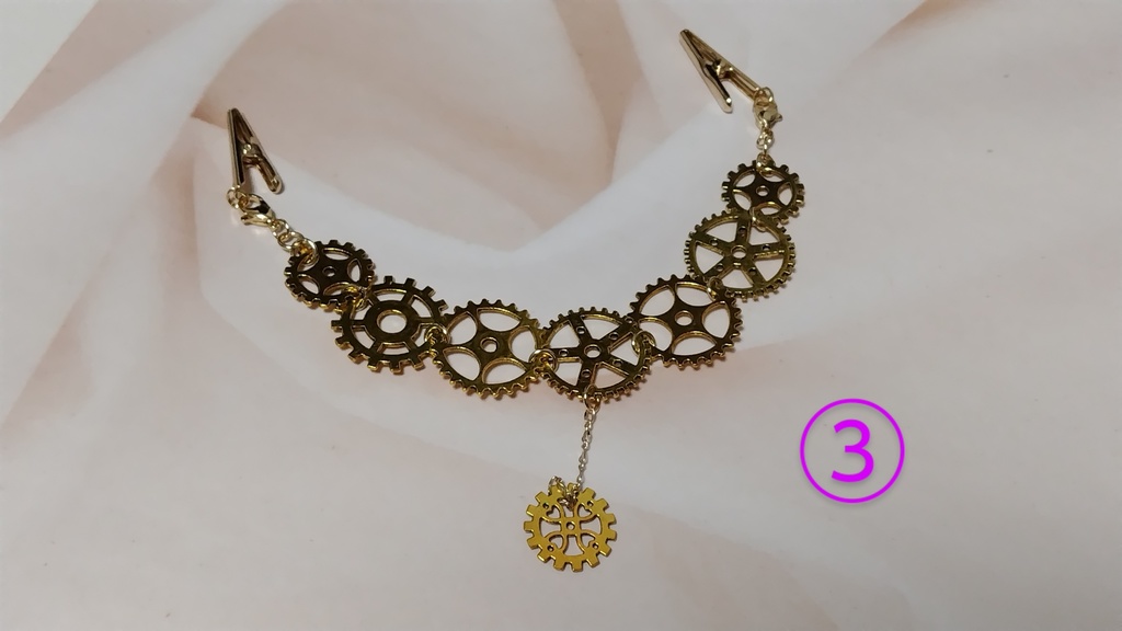 歯車の羽織紐クリップ