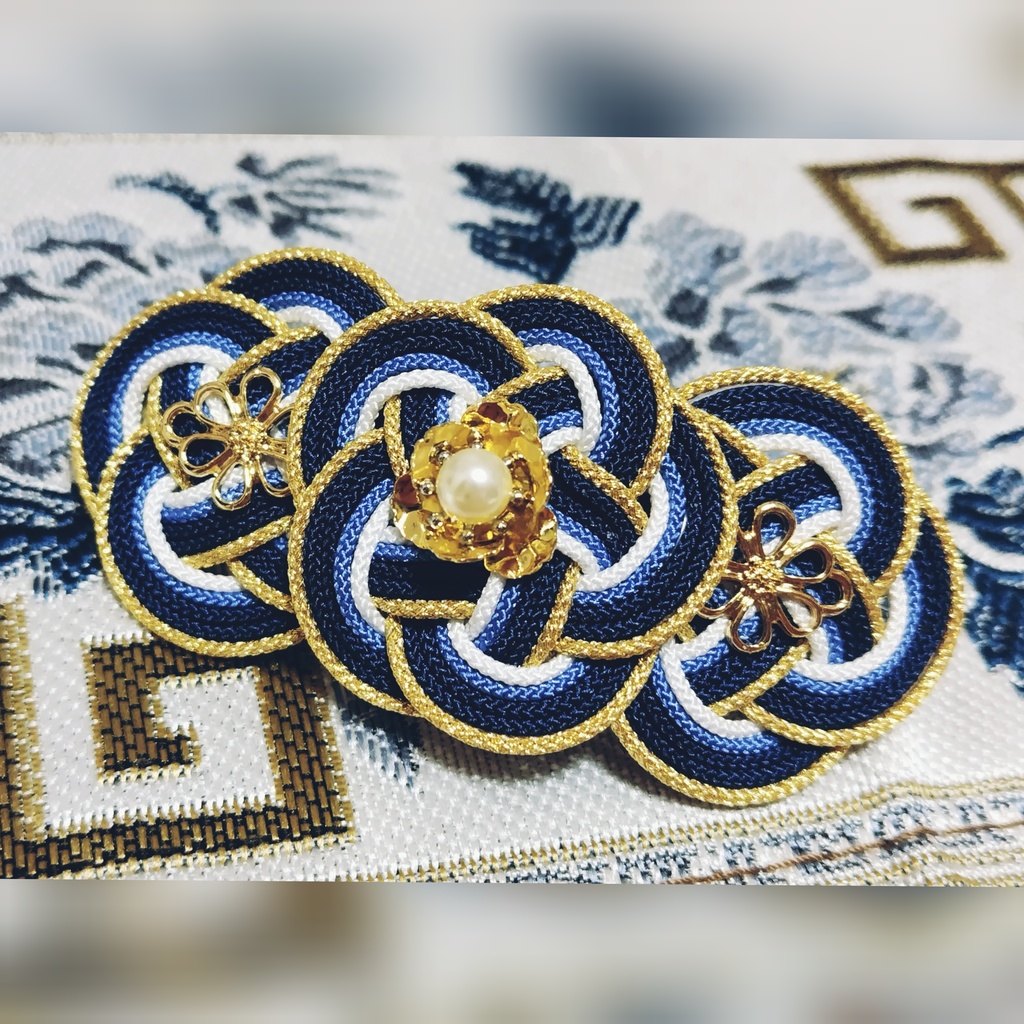 三国(魏 呉 蜀)イメージカラーのバレッタ