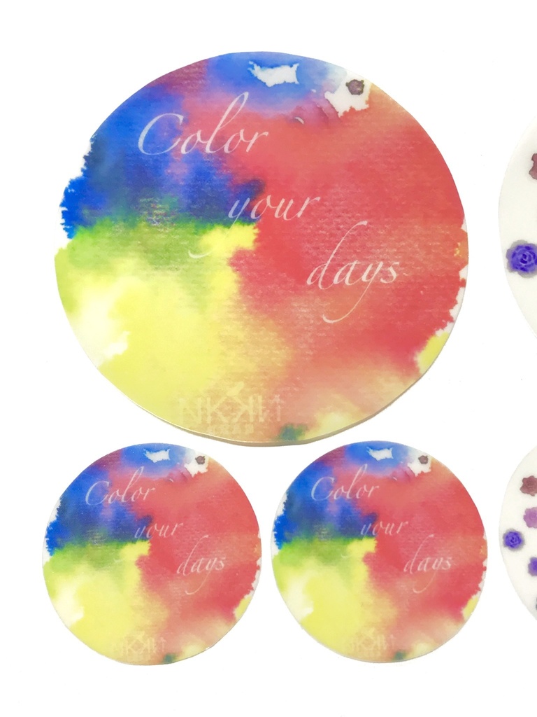 インク水彩ステッカー