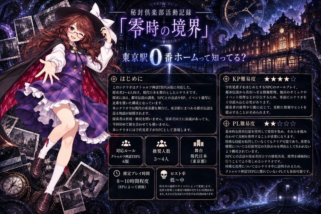 【東方Project×クトゥルフ神話TRPG】秘封倶楽部活動記録『零時の境界』