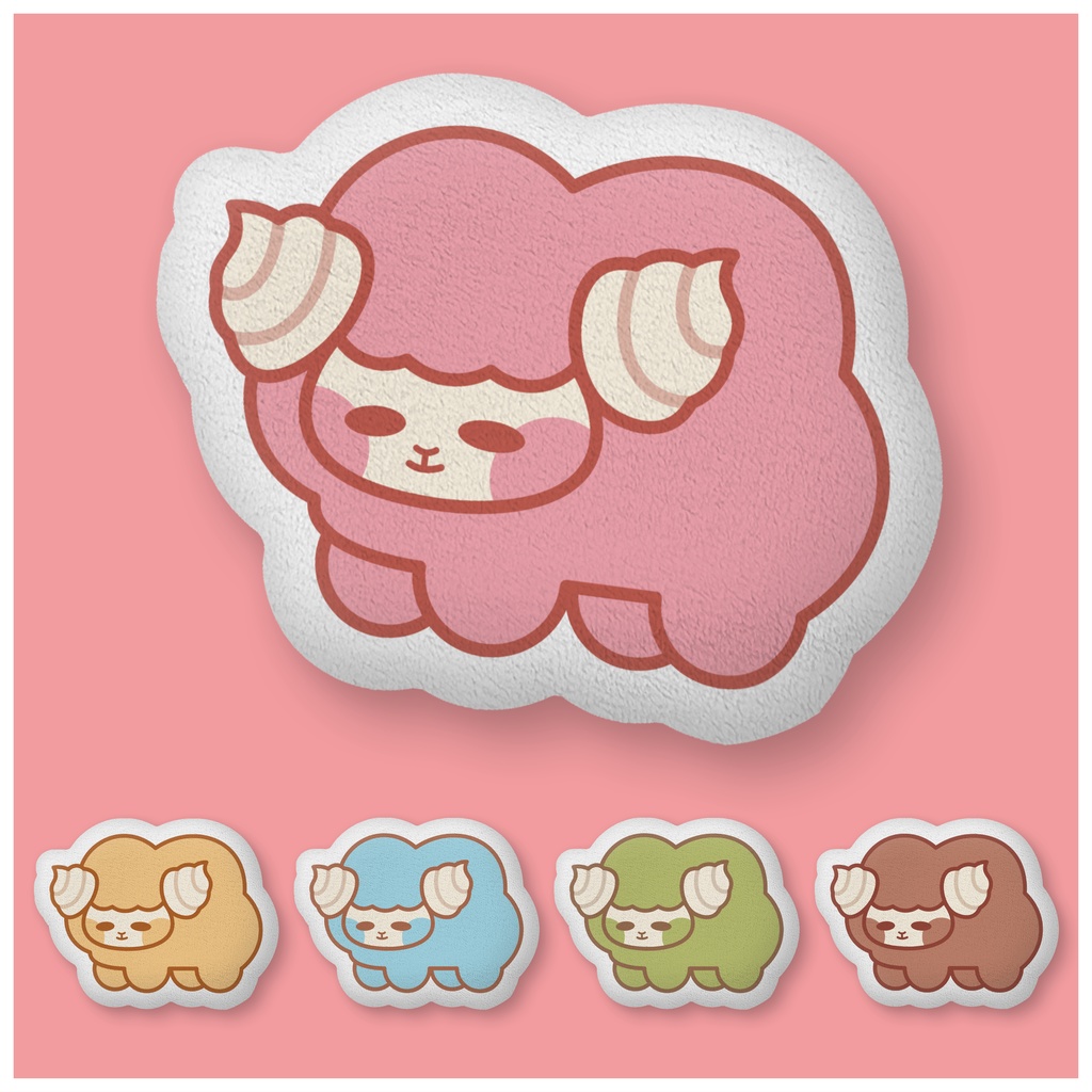 【全5種】そふめりクッション【ツノミルク】