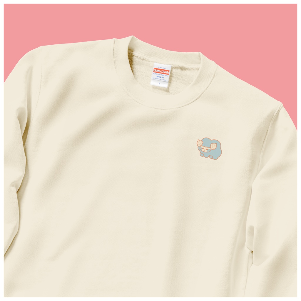 そふめりワンポイントスウェット【ソーダミルク】