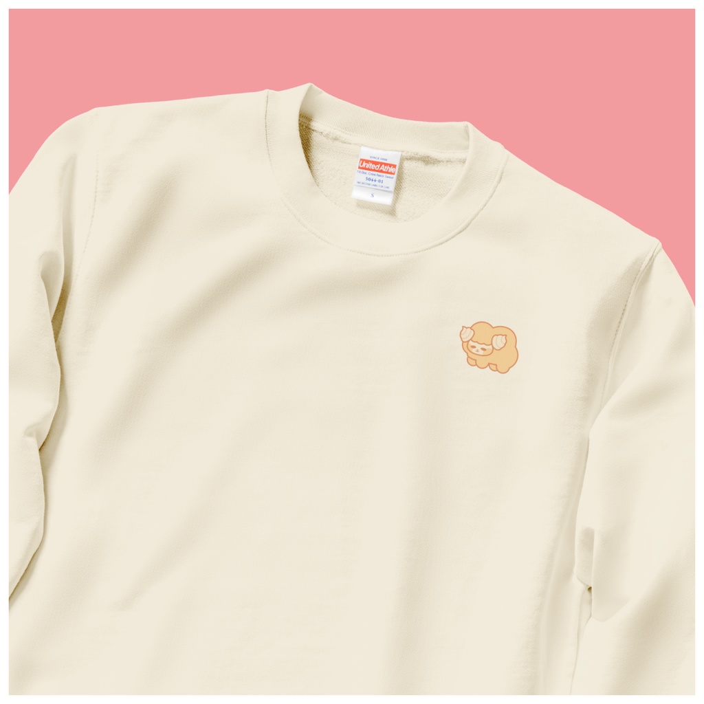 そふめりワンポイントスウェット【ミルクコーン】