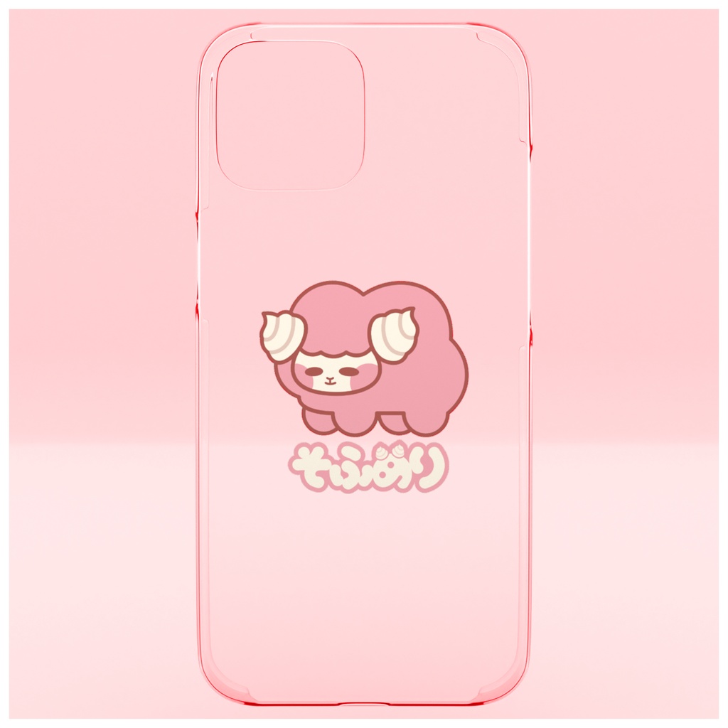 そふめりクリアiPhoneケース【いちごミルク】