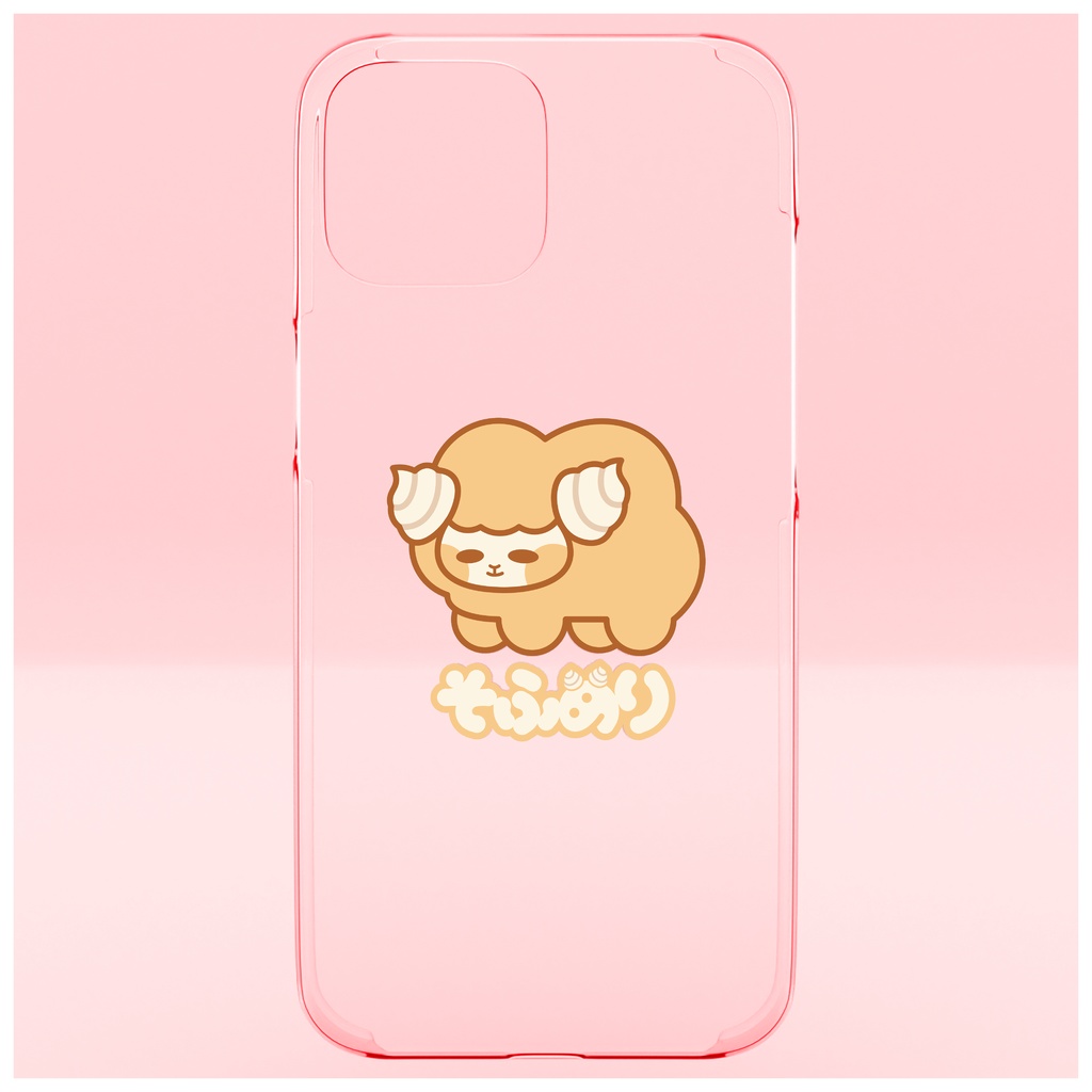 そふめりクリアiPhoneケース【ミルクコーン】