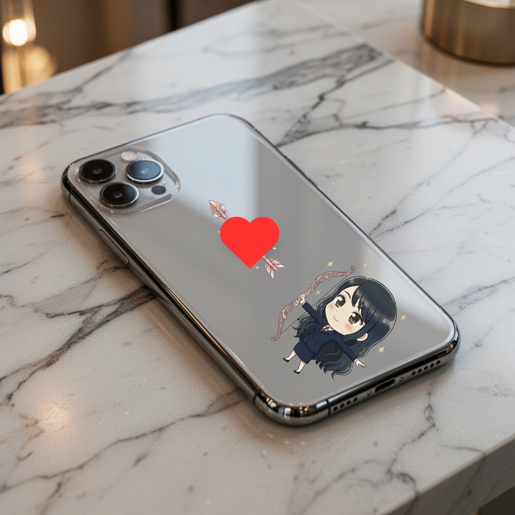 スマホ【ロゴマーク】射抜きステッカー!! OLタイプ1