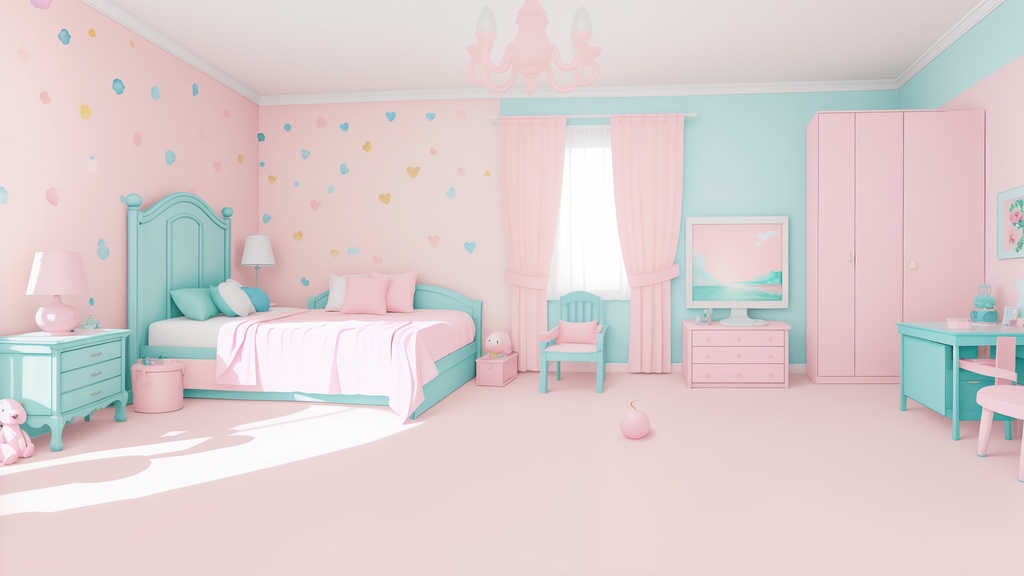 【商用可・無料】ガーリーな部屋の背景素材|10枚【配信背景など】