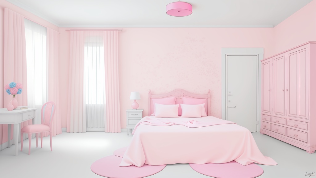 【商用可・無料】ガーリーな部屋の背景素材|10枚【配信背景など】