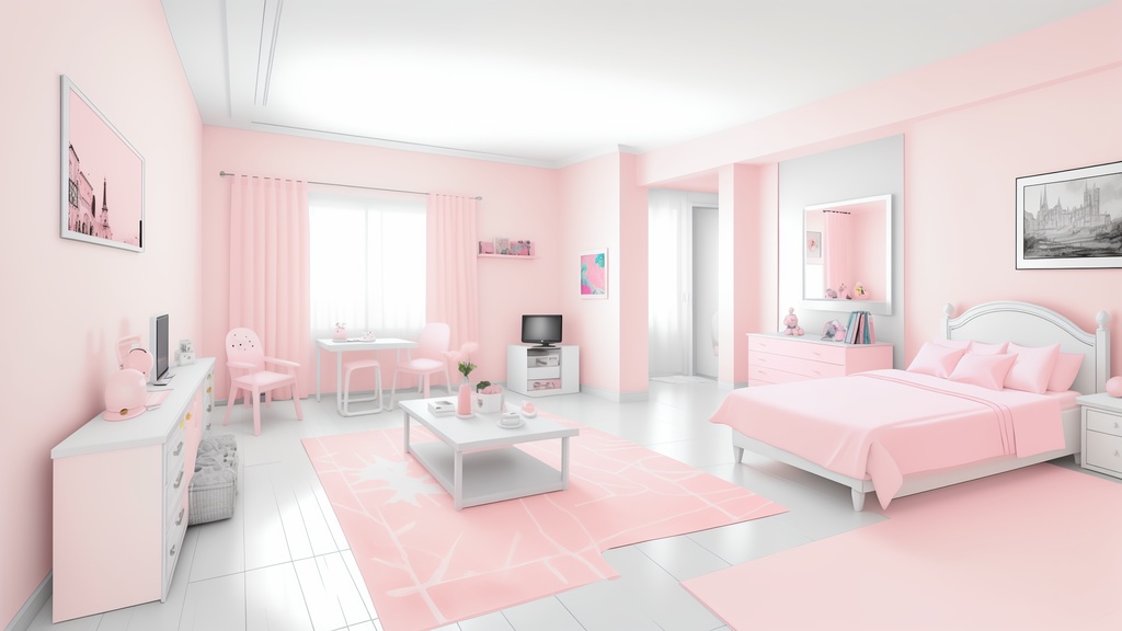 【商用可・無料】ガーリーな部屋の背景素材|10枚【配信背景など】