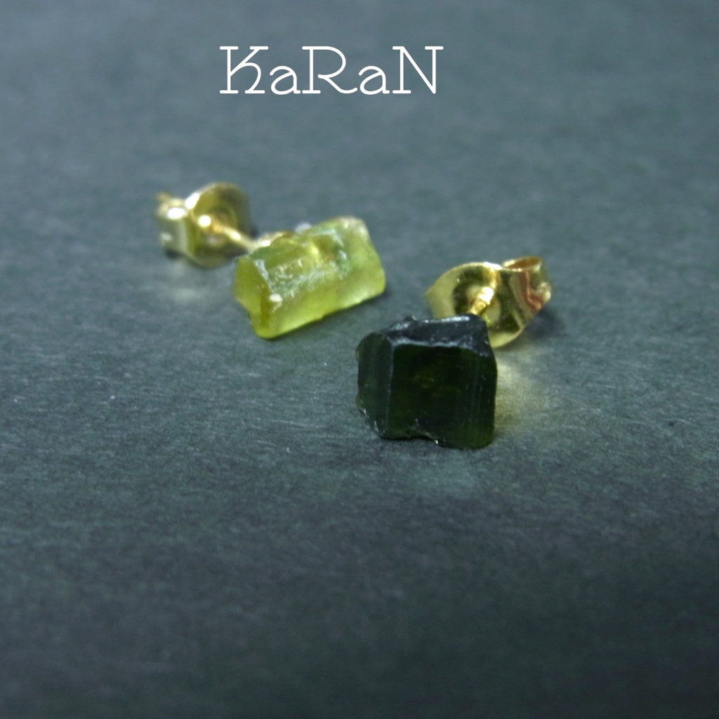 P006　グリーントルマリン　ピアス