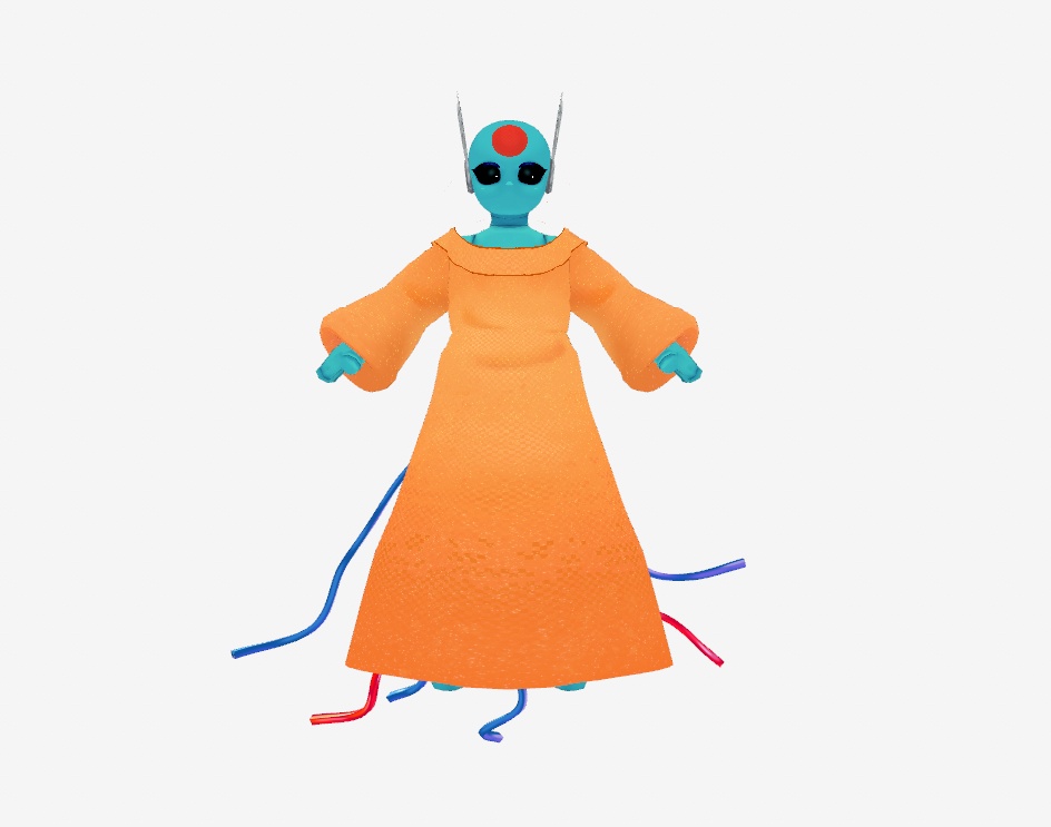 Looks to the moon puppet (Rain World)