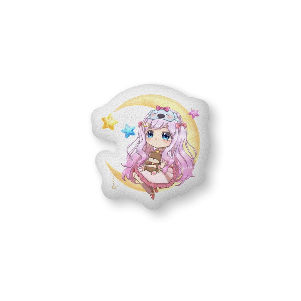 ミニキャラまるちゃんふかふかクッション月ver．ロゴ入り
