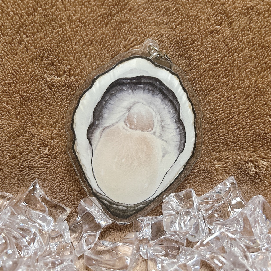 生牡蠣両面アクリルキーホルダー