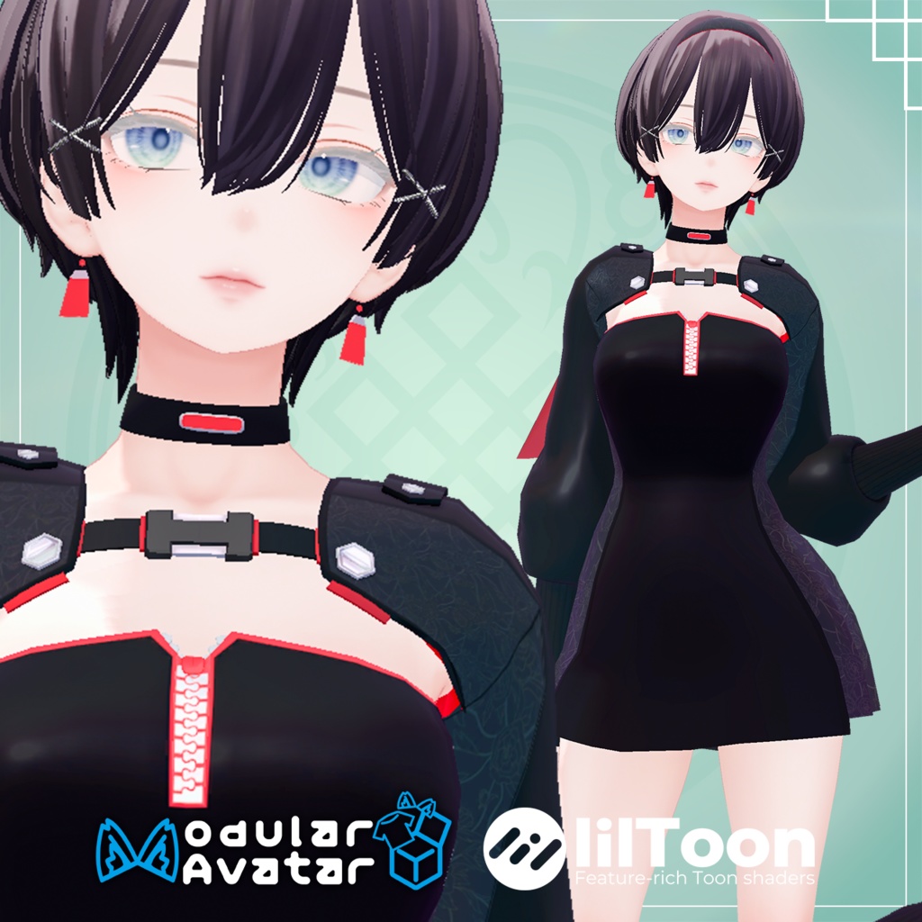 【森羅対応衣装】中華サイバードレス【MA対応】