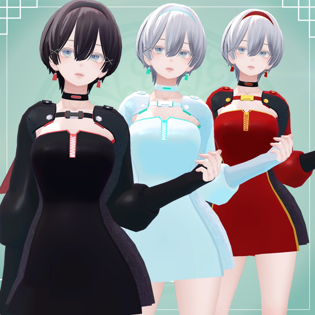 【森羅対応衣装】中華サイバードレス【MA対応】