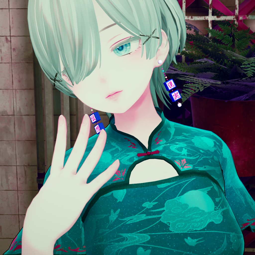 【森羅/マリシア対応】中華ドレス-胡蝶に宵月-