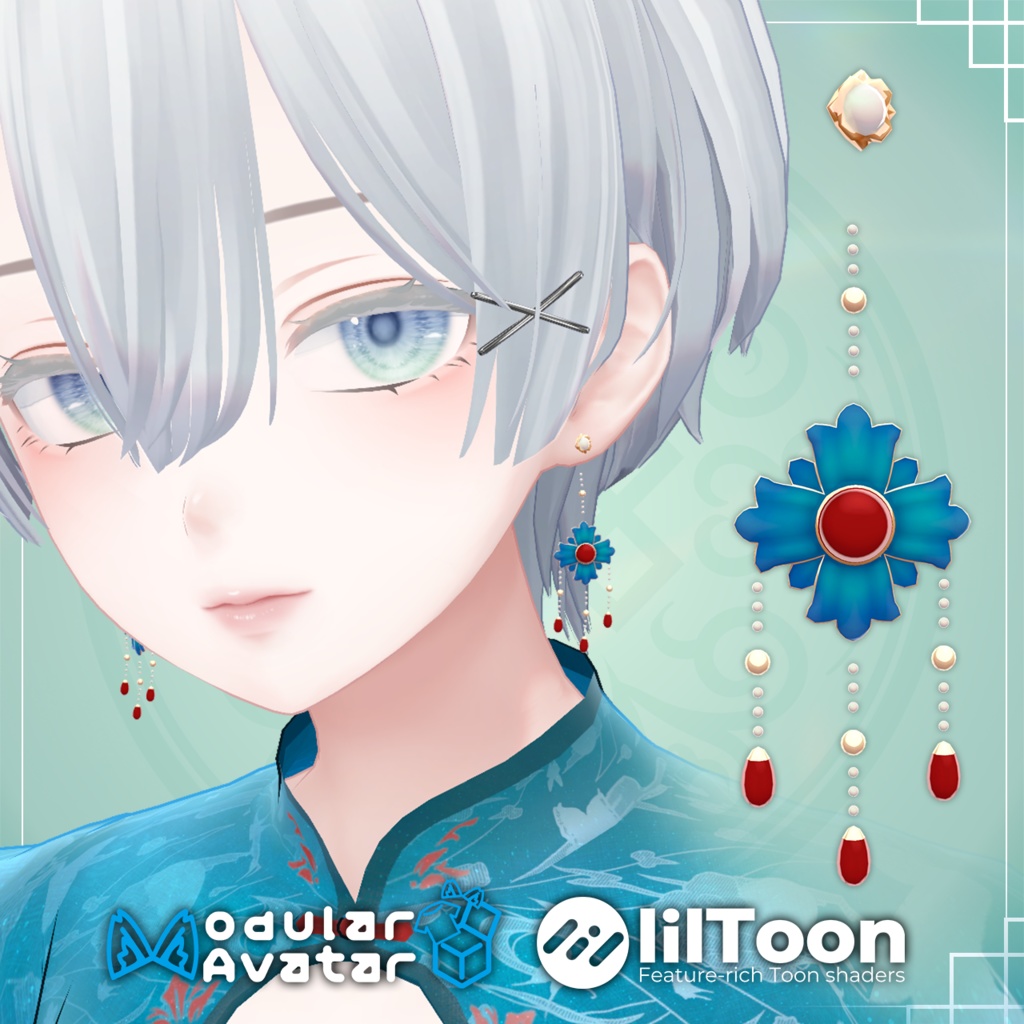 【森羅/MA対応】中華ピアス【森羅以外でも使えます】