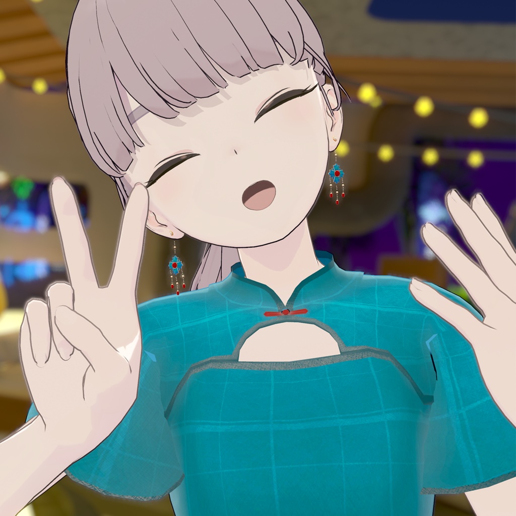 【Lapwing対応】中華ドレス-胡蝶に宵月-【中華ヒール付き】