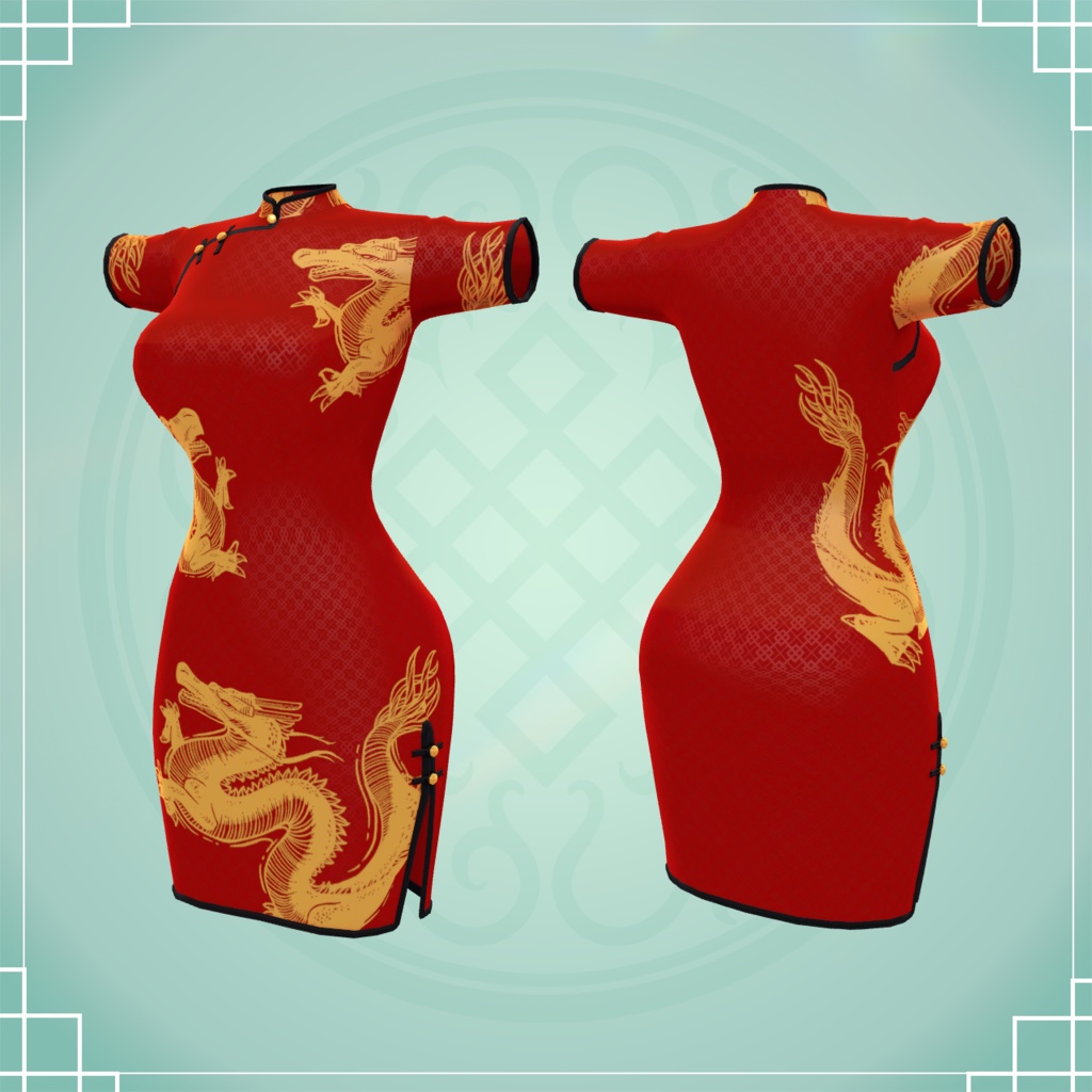 《9アバター対応》カジュアルチーパオ/カジュアルチャイナドレス《MA対応》