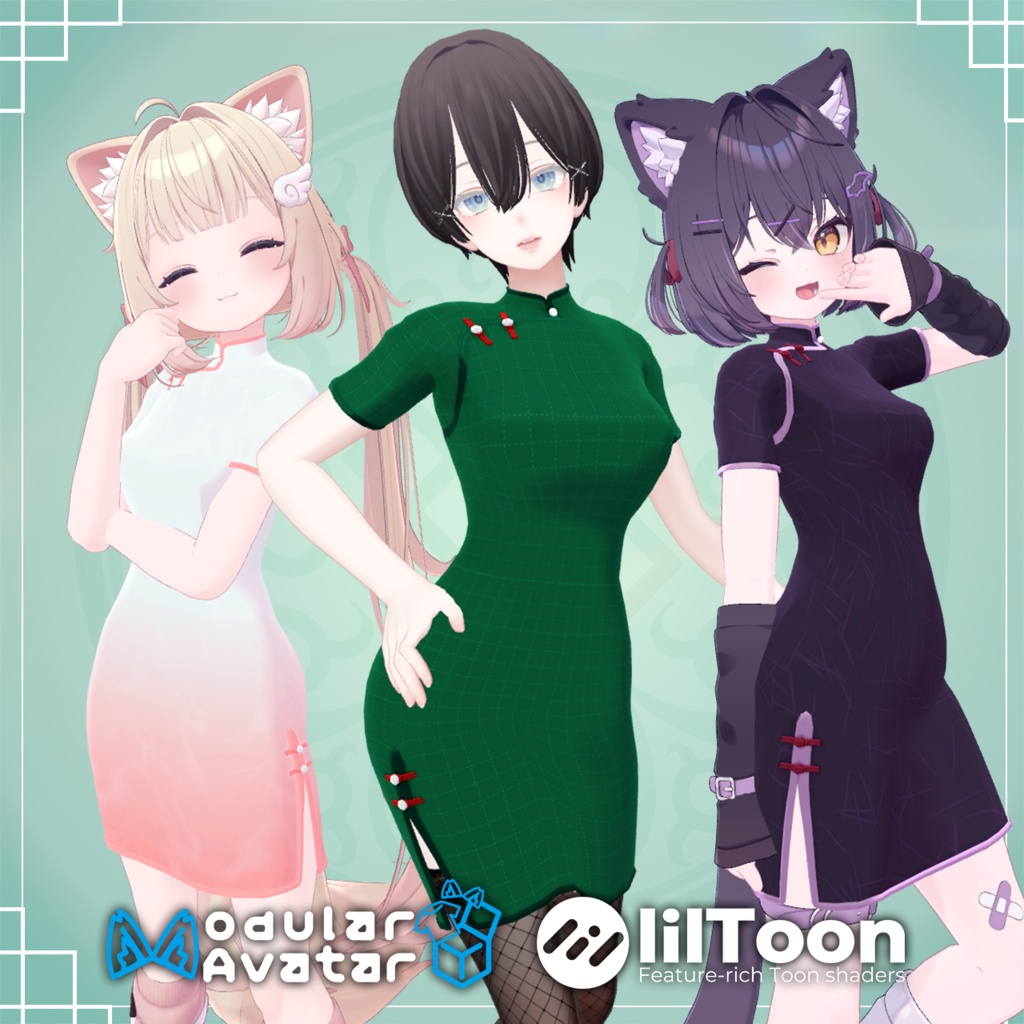 《9アバター対応》カジュアルチーパオ/カジュアルチャイナドレス《MA対応》