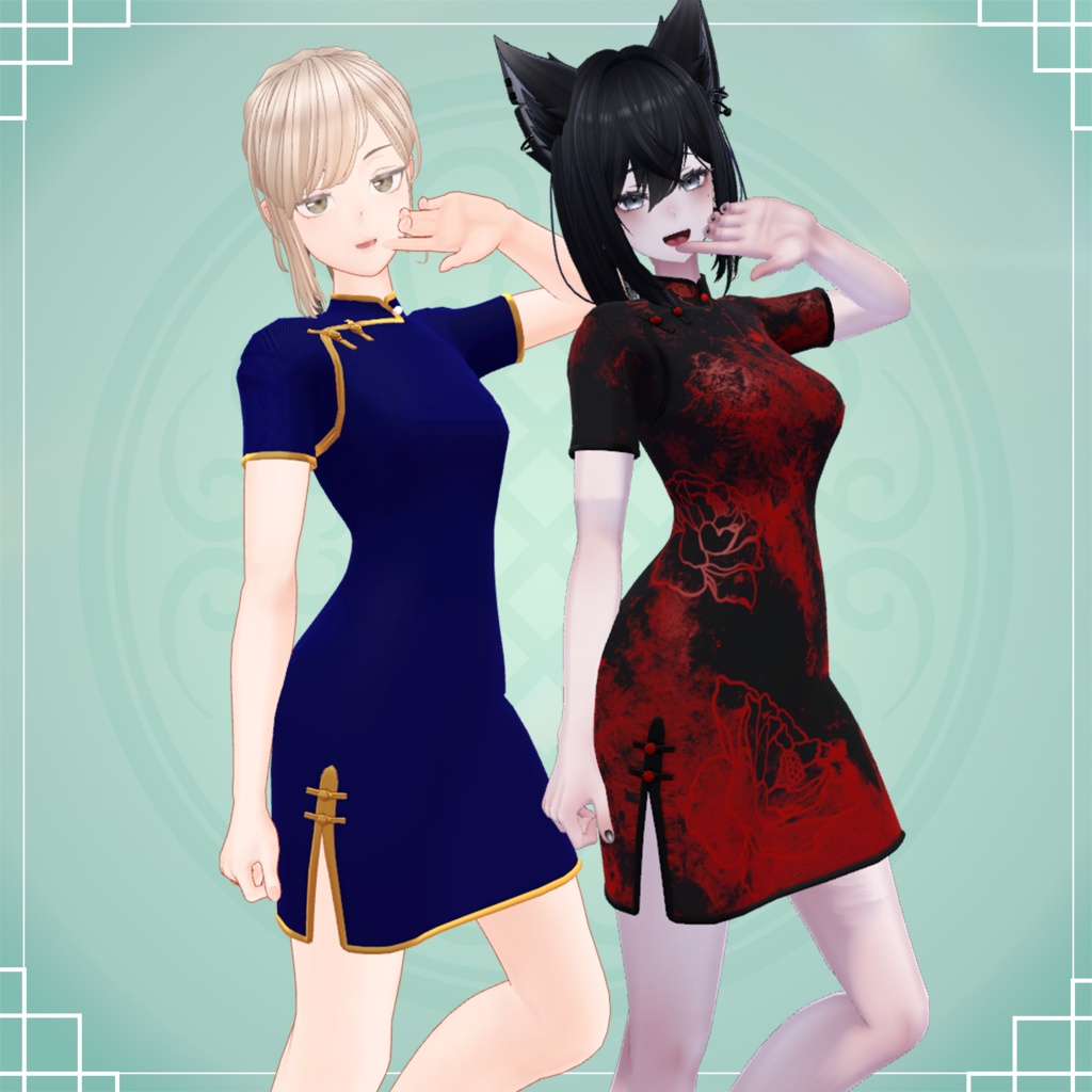 《9アバター対応》カジュアルチーパオ/カジュアルチャイナドレス《MA対応》