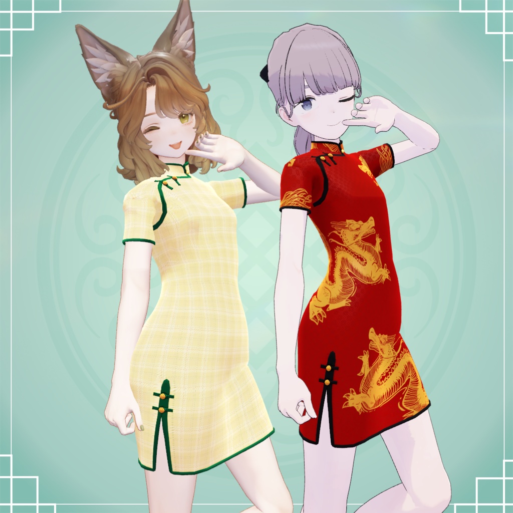 《9アバター対応》カジュアルチーパオ/カジュアルチャイナドレス《MA対応》