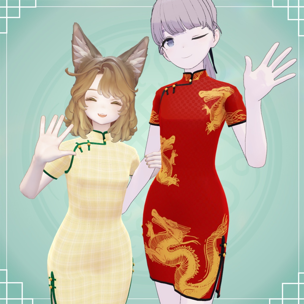 《9アバター対応》カジュアルチーパオ/カジュアルチャイナドレス《MA対応》