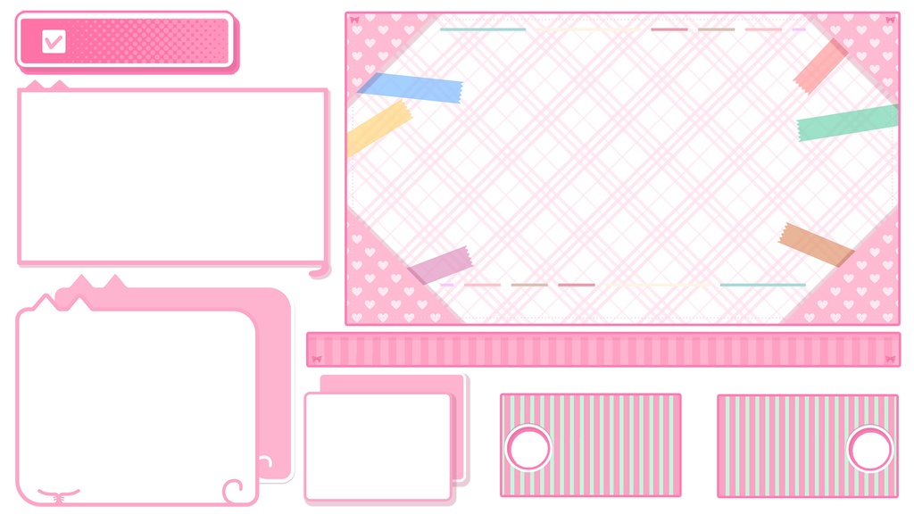 【Vtuber向け】オリジナルカスタム配信画面_01_girlySpring