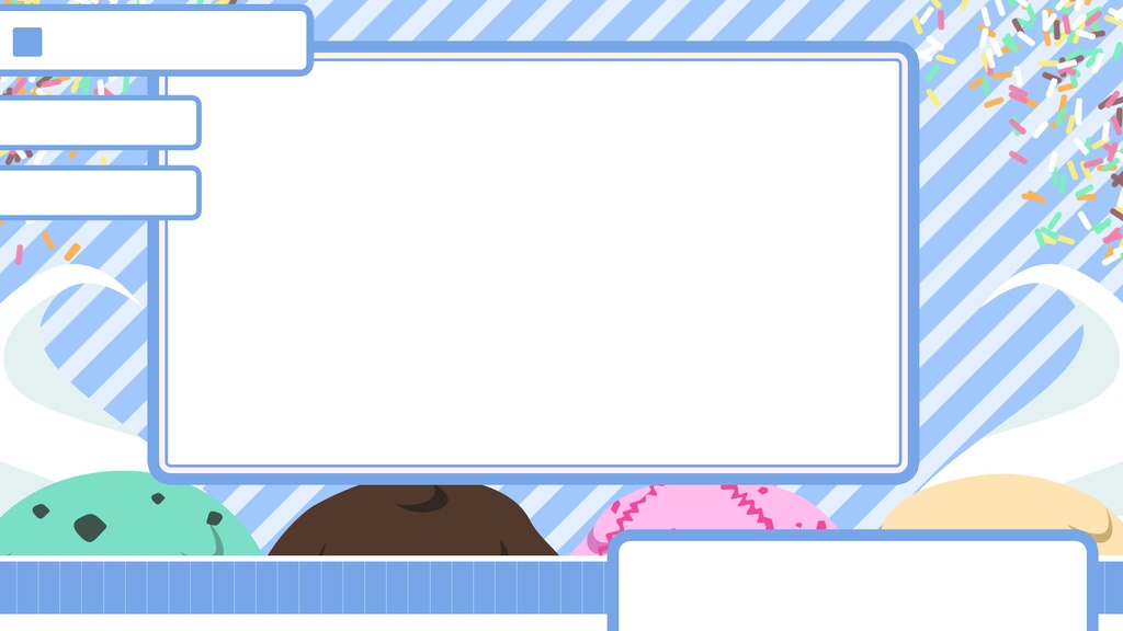 【Vtuber向け】配信画面素材_06_MorningIceCream