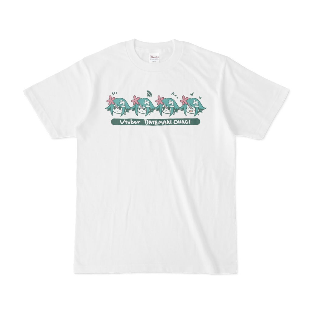 Vtuber表情変化Tシャツ／白（伊達巻おはぎ）