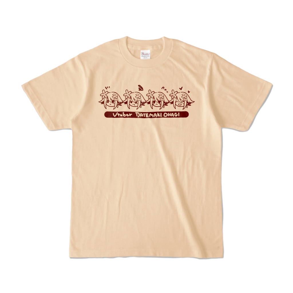 Vtuber表情変化Tシャツ/ナチュラルカラー(伊達巻おはぎ)