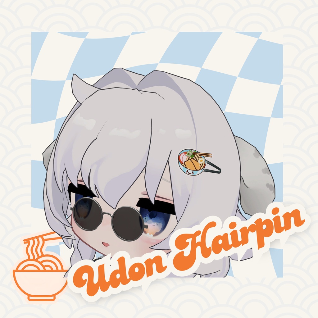 うどんヘアピン Udon Hair Pin