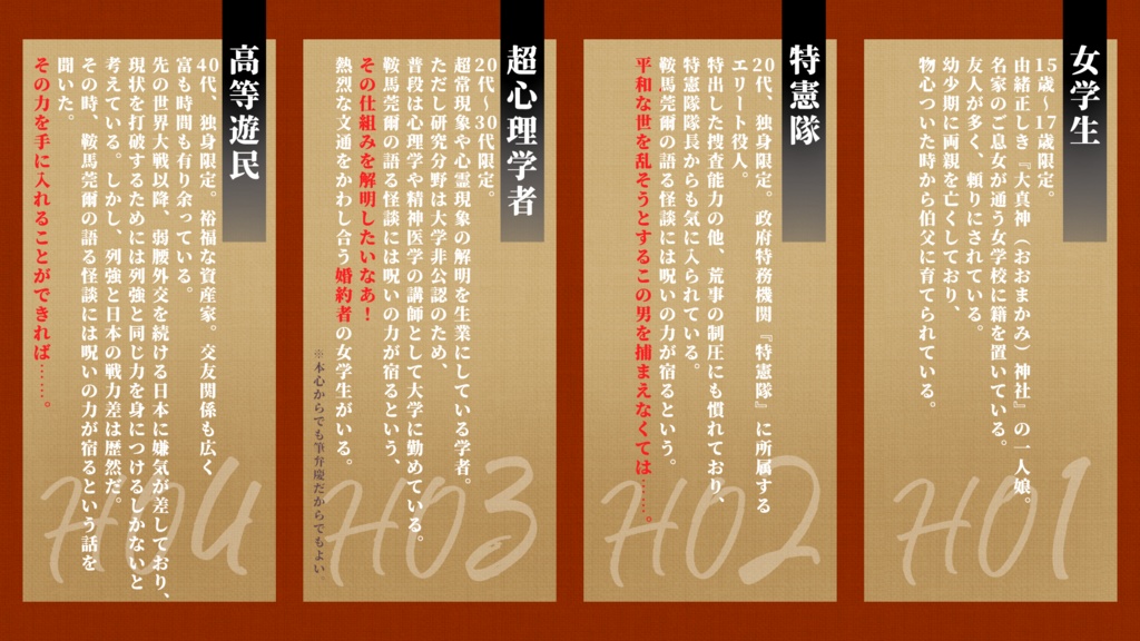 CoCシナリオ『昭和怪談地獄巡り』【SPLL:E198617】