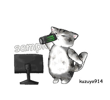 エナジードリンクをキメる猫GIF