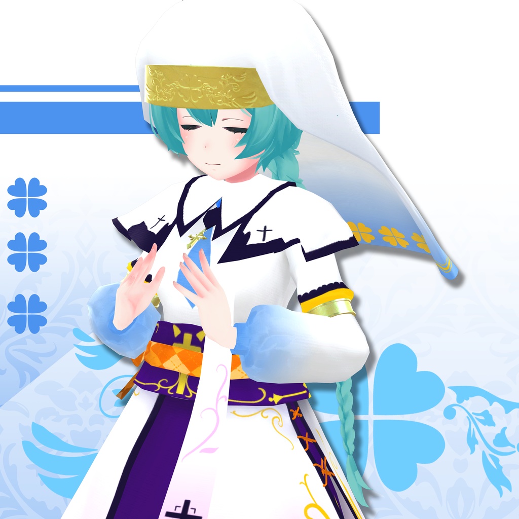 修女衣装/シスターの服/Nun costume 【ミーシェ用、ラスク用、薄荷用】