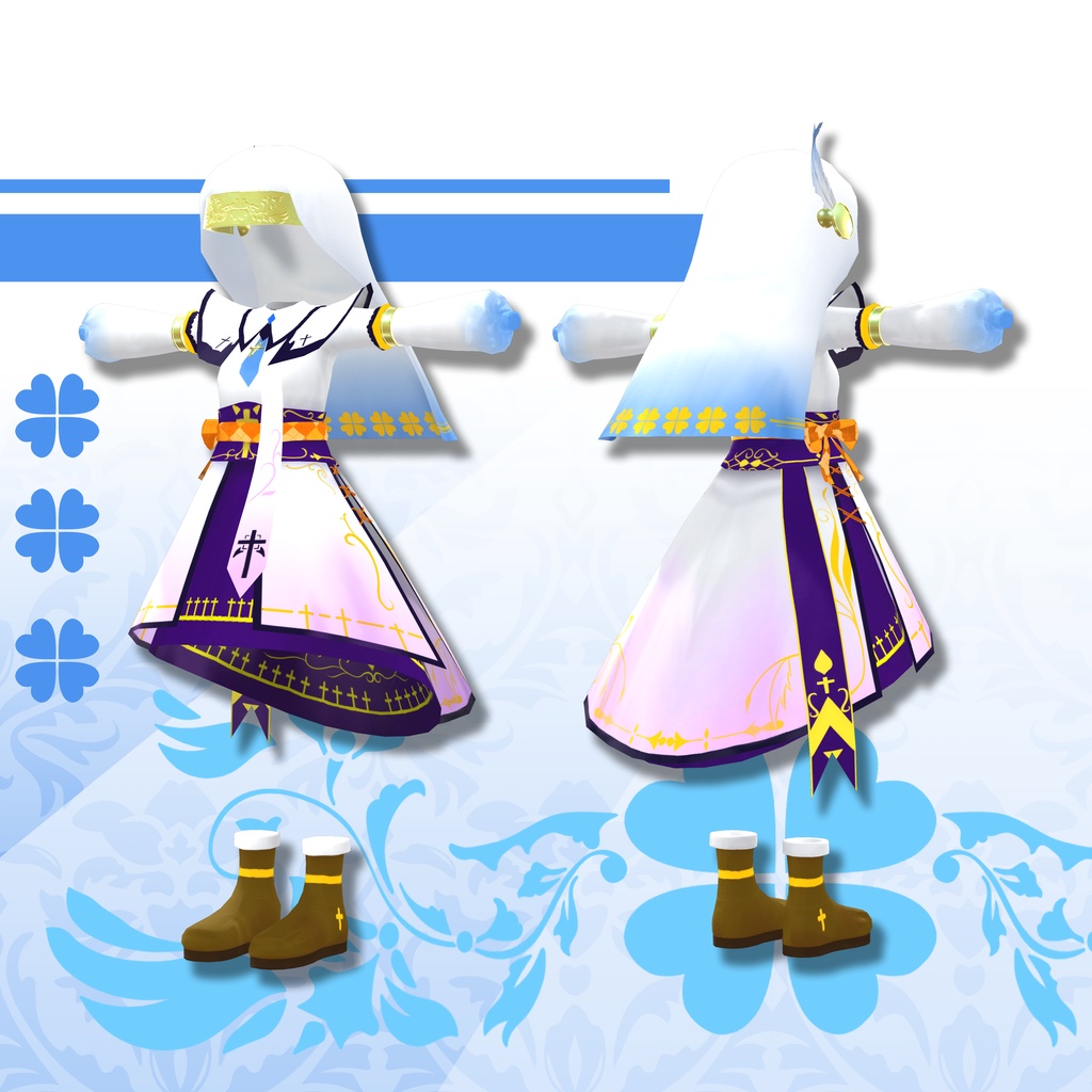 修女衣装/シスターの服/Nun costume 【ミーシェ用、ラスク用、薄荷用】