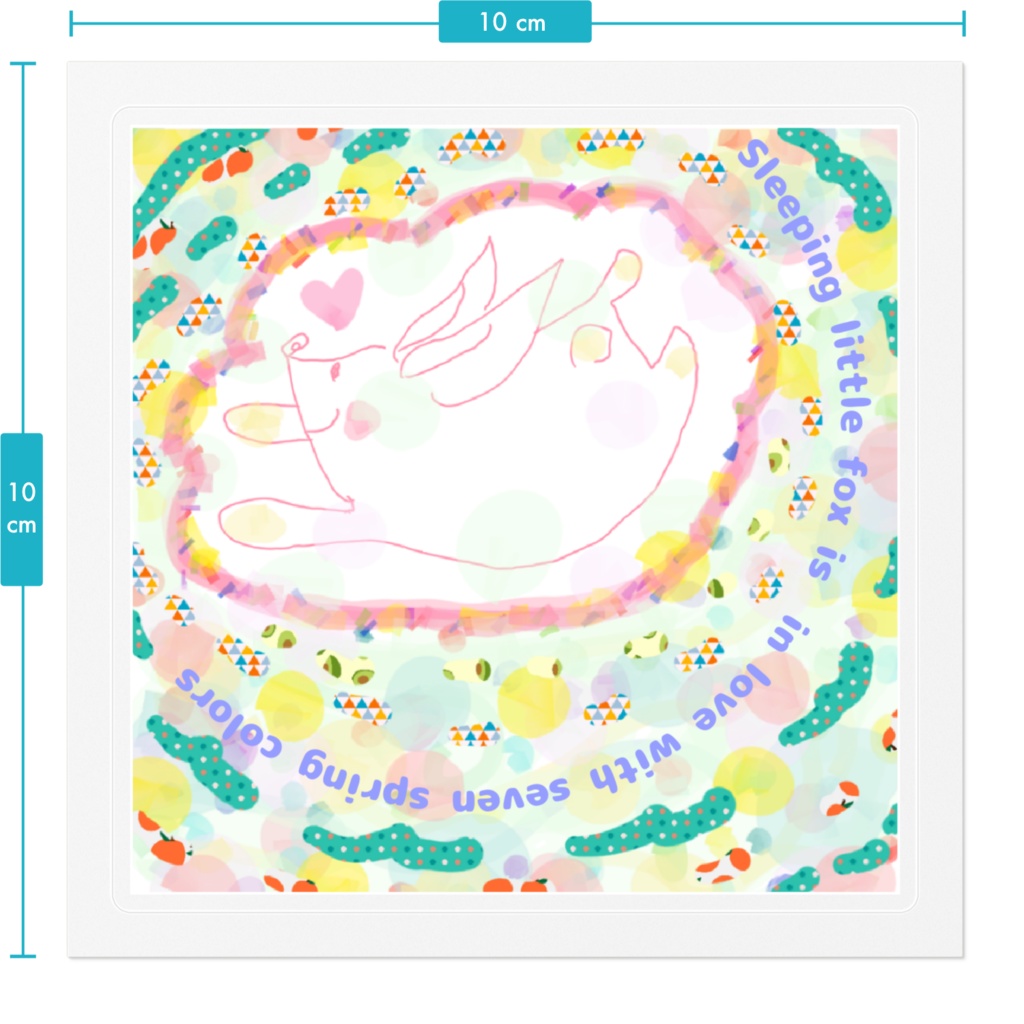 春のきつねさんステッカー